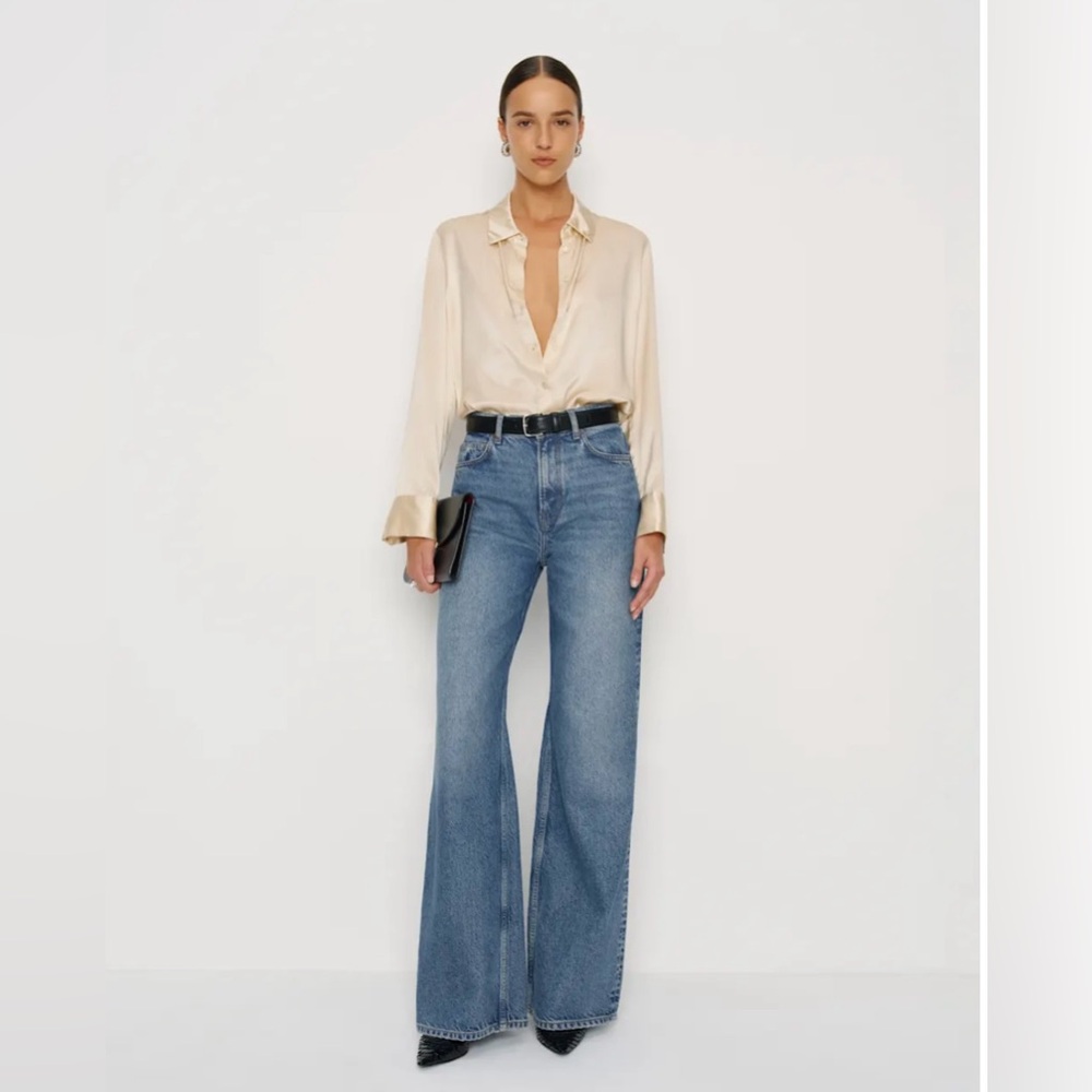 Reformation Cary High Rise Slouchy Wide Leg Jeans